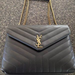 Medium Black Quilted Loulou Saint Laurent Bag